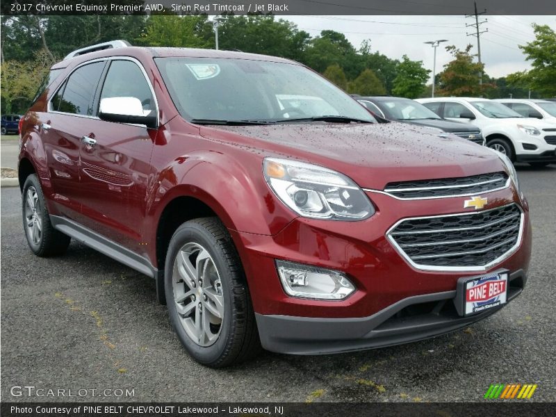 Siren Red Tintcoat / Jet Black 2017 Chevrolet Equinox Premier AWD