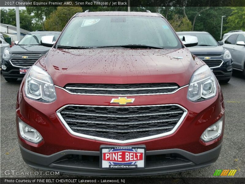 Siren Red Tintcoat / Jet Black 2017 Chevrolet Equinox Premier AWD