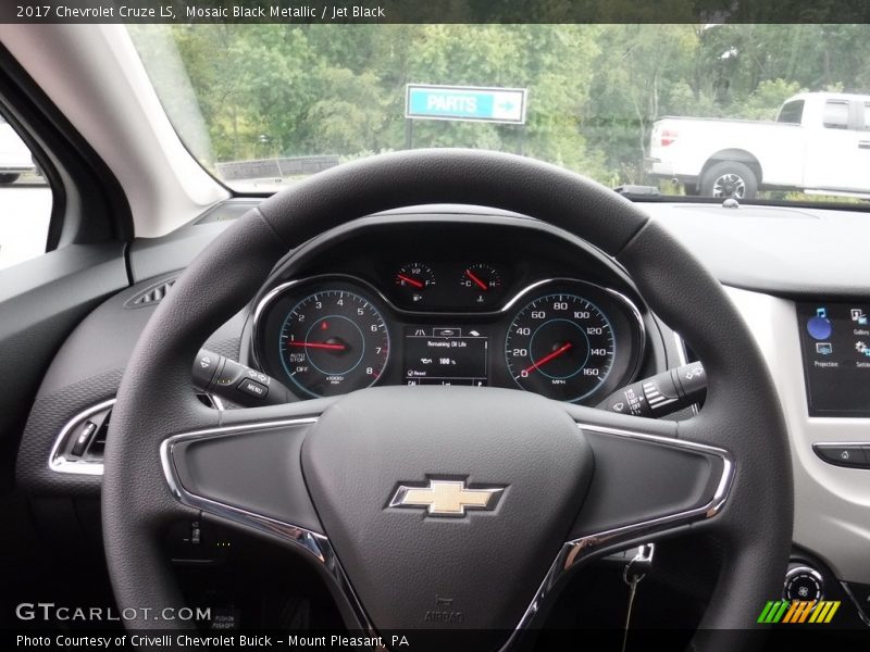 Mosaic Black Metallic / Jet Black 2017 Chevrolet Cruze LS