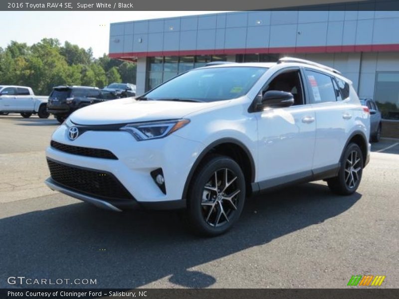 Super White / Black 2016 Toyota RAV4 SE