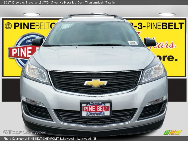 Silver Ice Metallic / Dark Titanium/Light Titanium 2017 Chevrolet Traverse LS AWD
