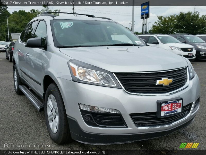 Silver Ice Metallic / Dark Titanium/Light Titanium 2017 Chevrolet Traverse LS AWD