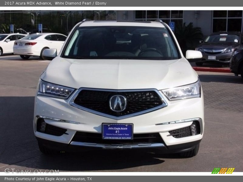 White Diamond Pearl / Ebony 2017 Acura MDX Advance