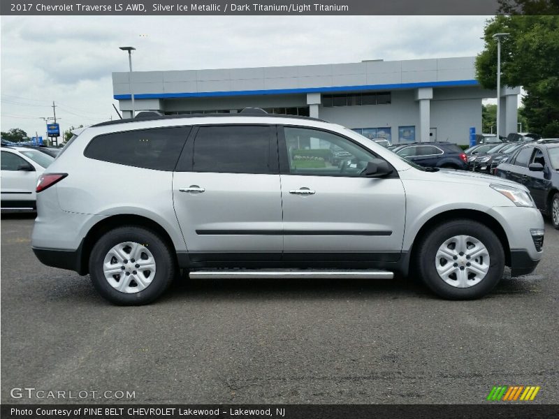 Silver Ice Metallic / Dark Titanium/Light Titanium 2017 Chevrolet Traverse LS AWD