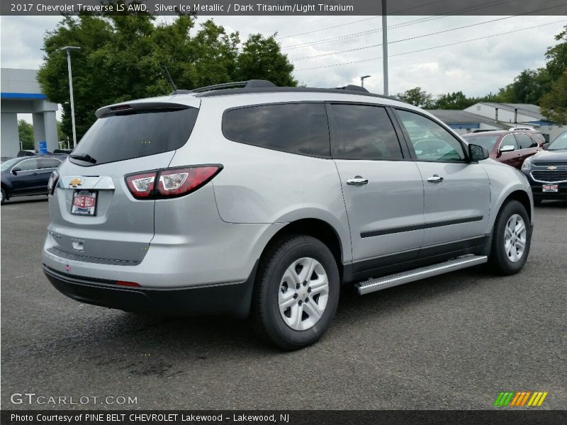 Silver Ice Metallic / Dark Titanium/Light Titanium 2017 Chevrolet Traverse LS AWD