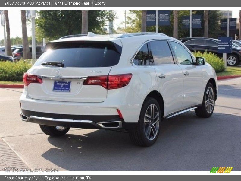 White Diamond Pearl / Ebony 2017 Acura MDX Advance