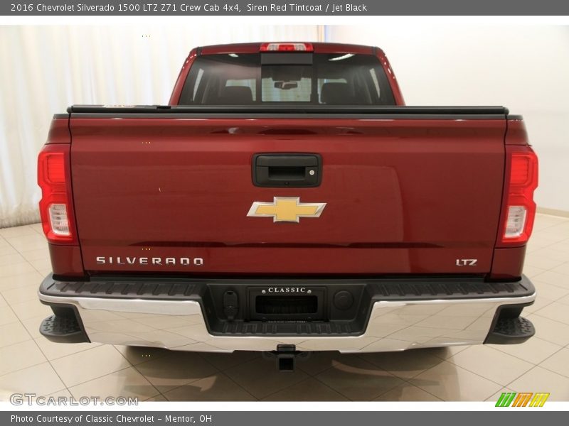 Siren Red Tintcoat / Jet Black 2016 Chevrolet Silverado 1500 LTZ Z71 Crew Cab 4x4