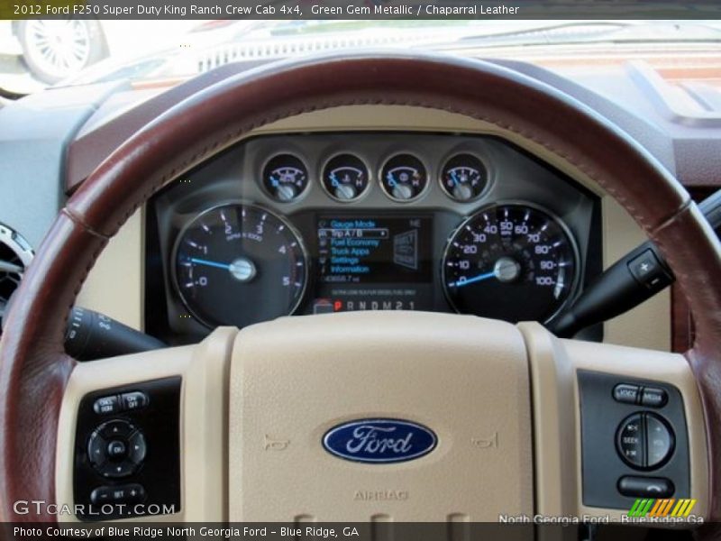 Green Gem Metallic / Chaparral Leather 2012 Ford F250 Super Duty King Ranch Crew Cab 4x4