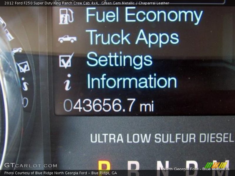 Green Gem Metallic / Chaparral Leather 2012 Ford F250 Super Duty King Ranch Crew Cab 4x4