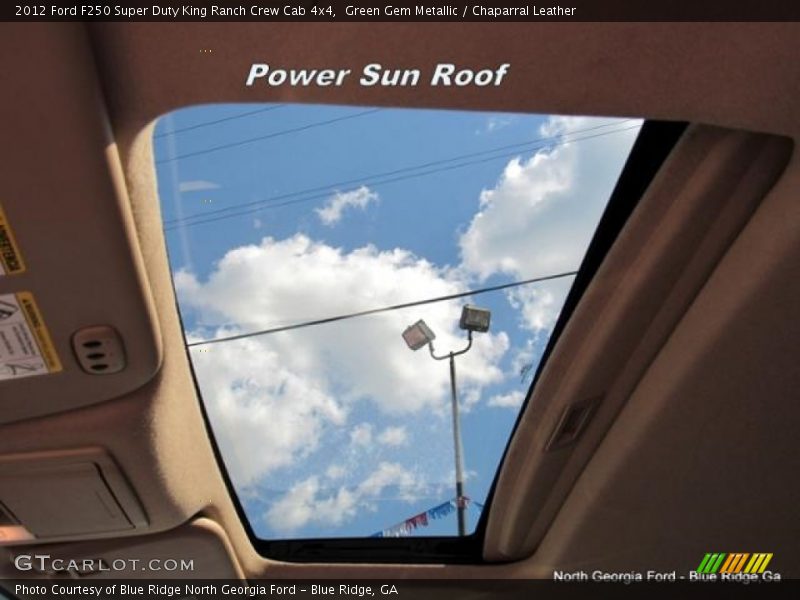 Green Gem Metallic / Chaparral Leather 2012 Ford F250 Super Duty King Ranch Crew Cab 4x4
