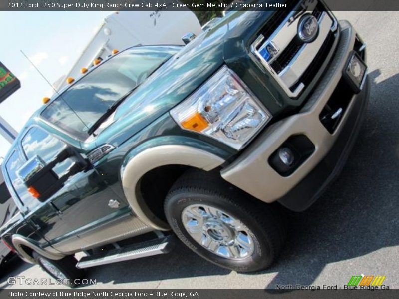 Green Gem Metallic / Chaparral Leather 2012 Ford F250 Super Duty King Ranch Crew Cab 4x4
