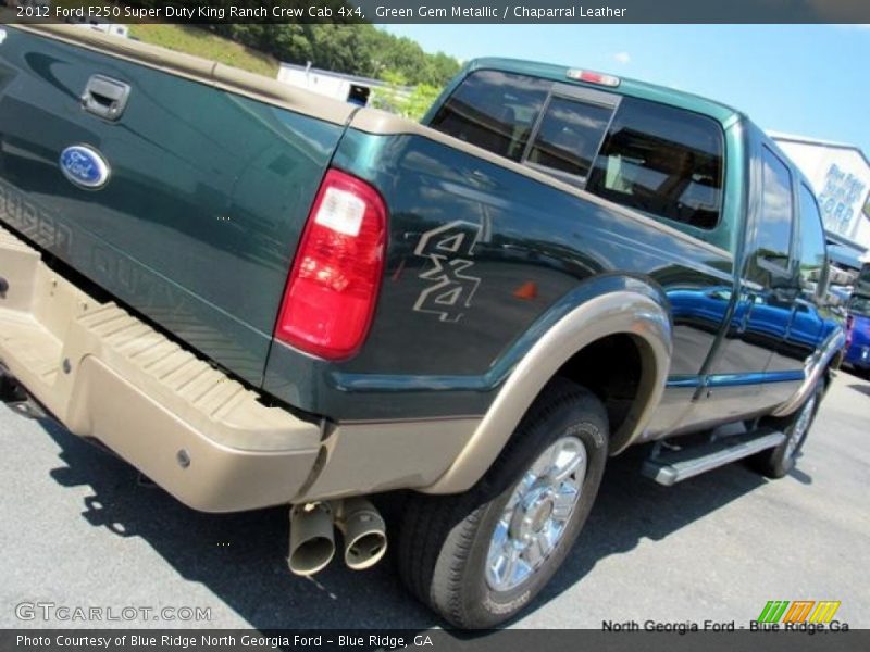 Green Gem Metallic / Chaparral Leather 2012 Ford F250 Super Duty King Ranch Crew Cab 4x4