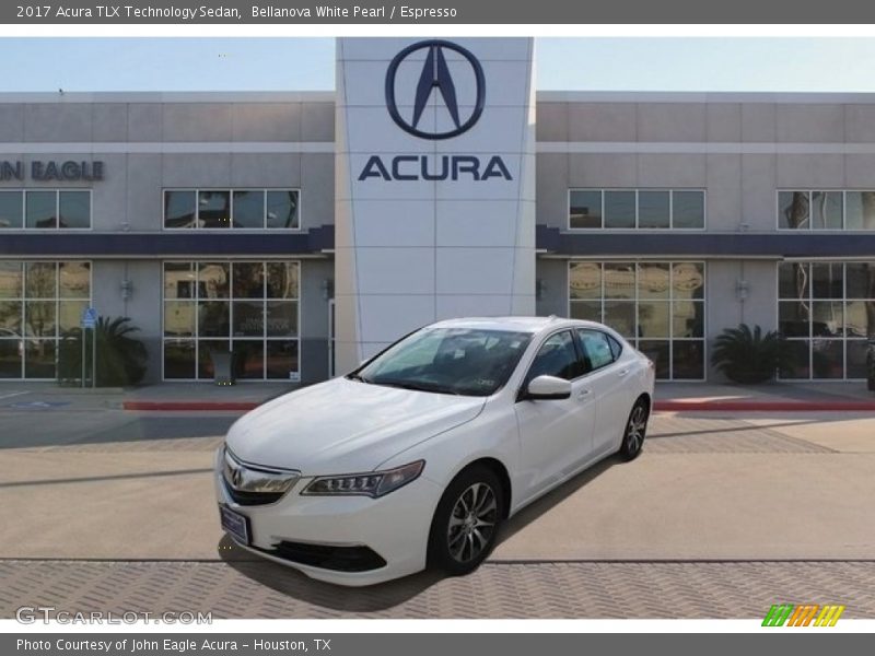 Bellanova White Pearl / Espresso 2017 Acura TLX Technology Sedan