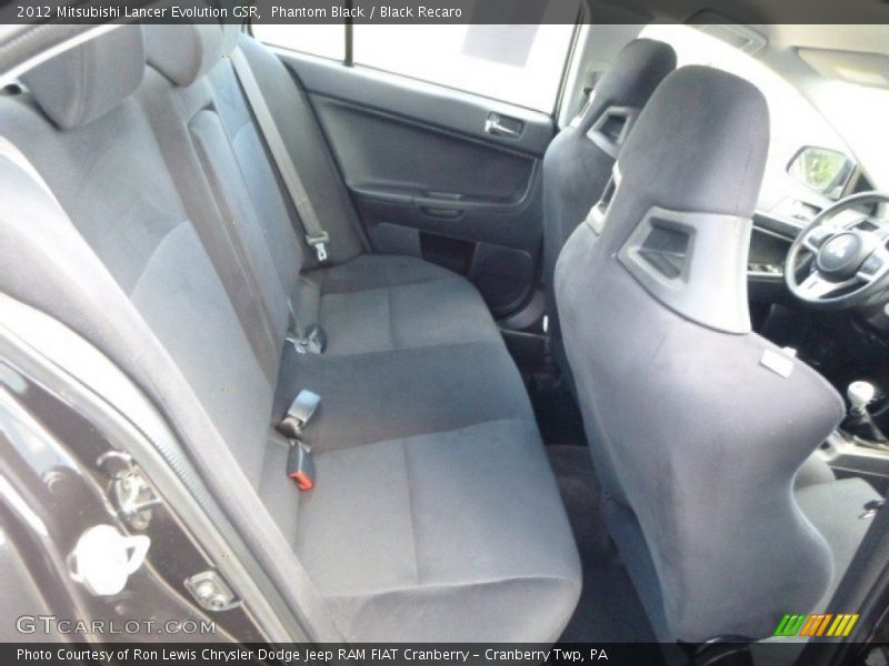Phantom Black / Black Recaro 2012 Mitsubishi Lancer Evolution GSR