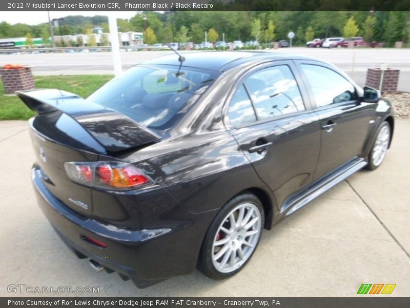 Phantom Black / Black Recaro 2012 Mitsubishi Lancer Evolution GSR