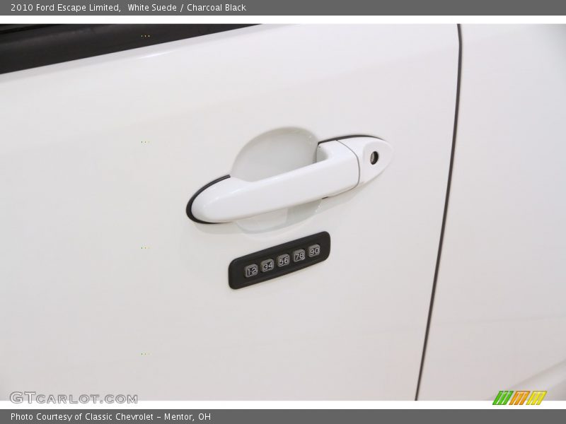 White Suede / Charcoal Black 2010 Ford Escape Limited