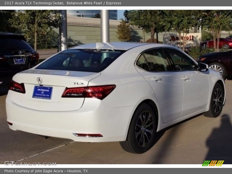 Bellanova White Pearl / Espresso 2017 Acura TLX Technology Sedan