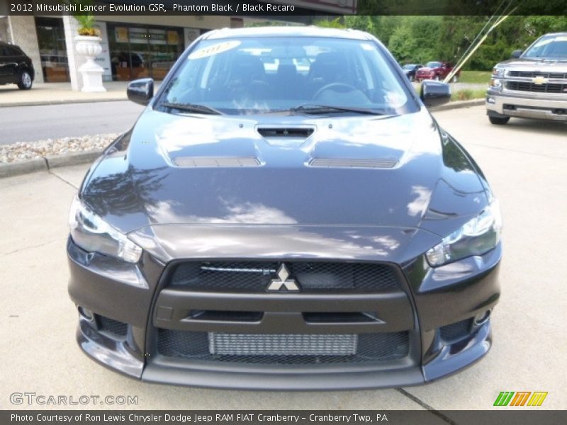 Phantom Black / Black Recaro 2012 Mitsubishi Lancer Evolution GSR