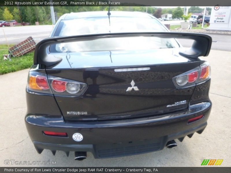 Phantom Black / Black Recaro 2012 Mitsubishi Lancer Evolution GSR