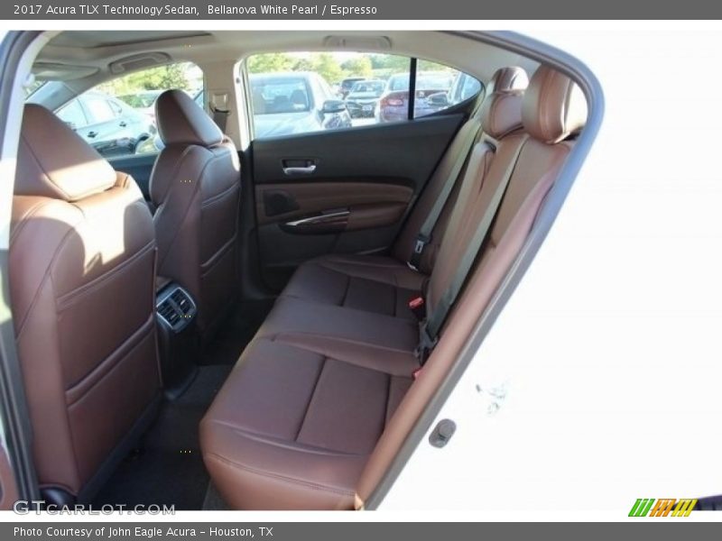 Rear Seat of 2017 TLX Technology Sedan
