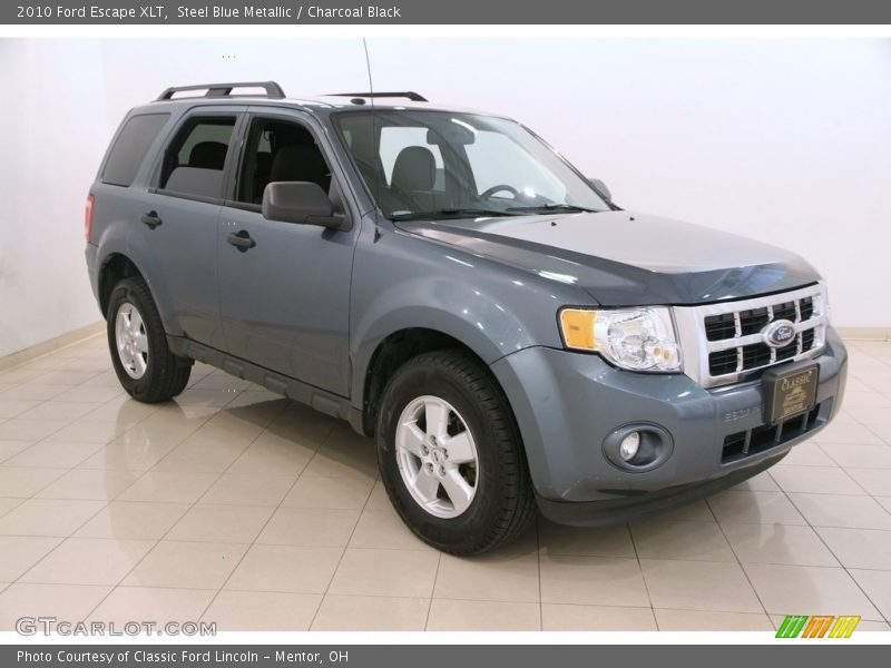 Steel Blue Metallic / Charcoal Black 2010 Ford Escape XLT