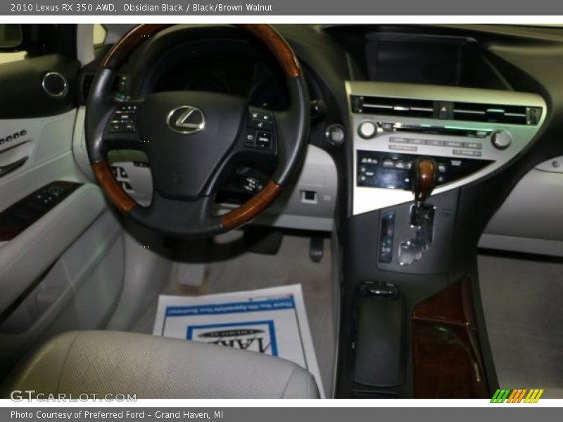 Obsidian Black / Black/Brown Walnut 2010 Lexus RX 350 AWD