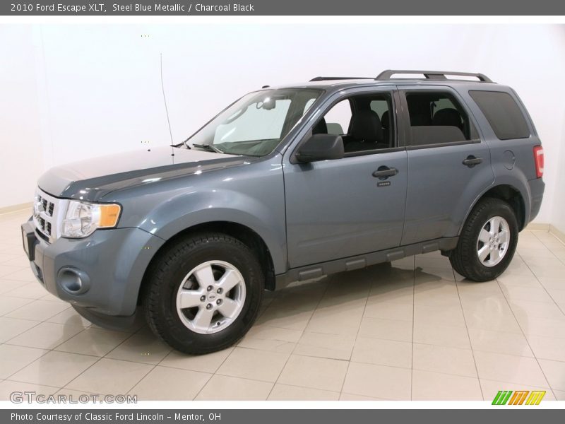 Steel Blue Metallic / Charcoal Black 2010 Ford Escape XLT
