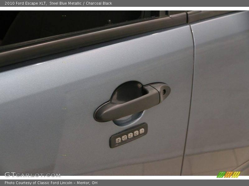 Steel Blue Metallic / Charcoal Black 2010 Ford Escape XLT