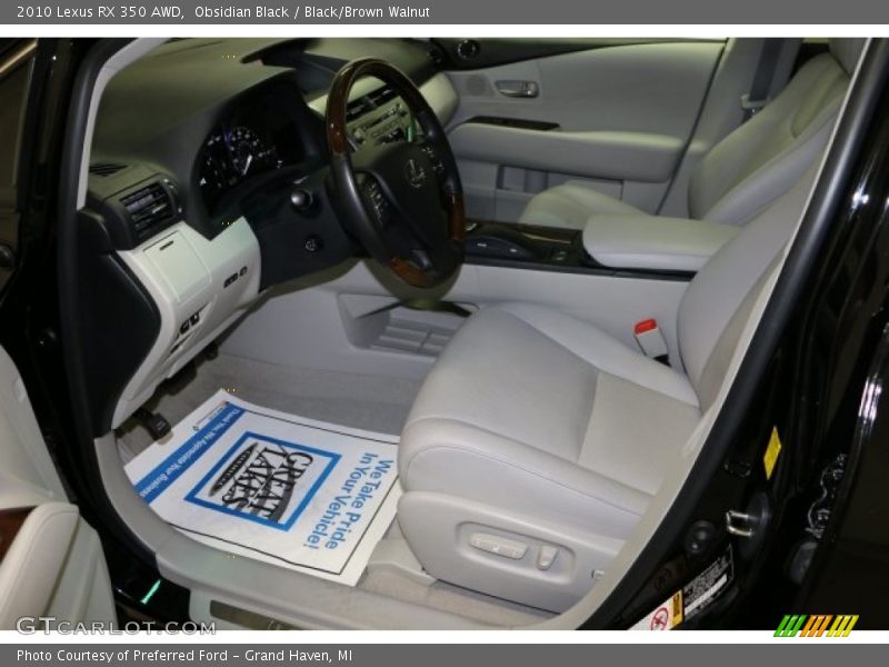 Obsidian Black / Black/Brown Walnut 2010 Lexus RX 350 AWD