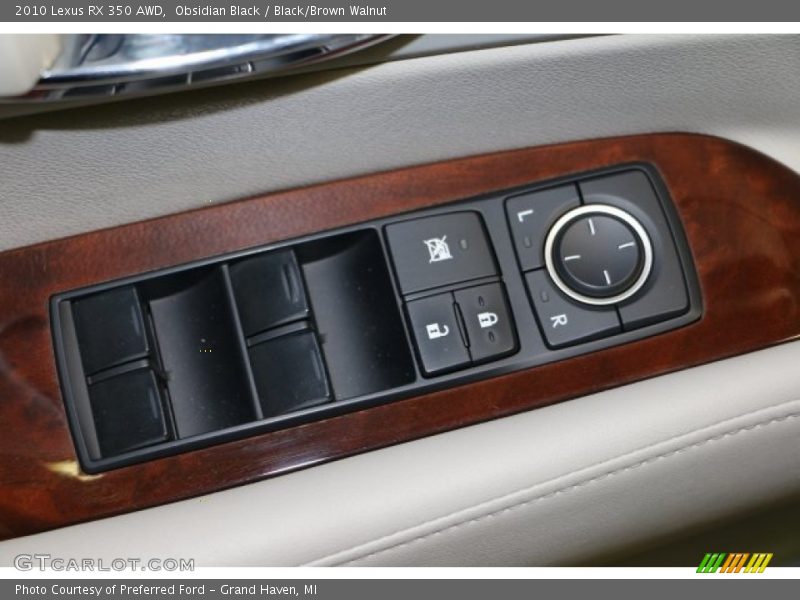 Obsidian Black / Black/Brown Walnut 2010 Lexus RX 350 AWD