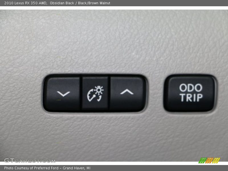 Obsidian Black / Black/Brown Walnut 2010 Lexus RX 350 AWD