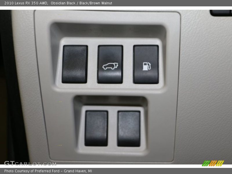 Obsidian Black / Black/Brown Walnut 2010 Lexus RX 350 AWD