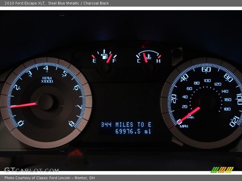 Steel Blue Metallic / Charcoal Black 2010 Ford Escape XLT