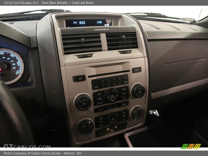 Steel Blue Metallic / Charcoal Black 2010 Ford Escape XLT