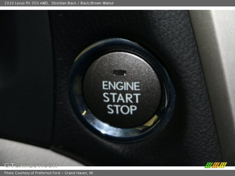 Obsidian Black / Black/Brown Walnut 2010 Lexus RX 350 AWD