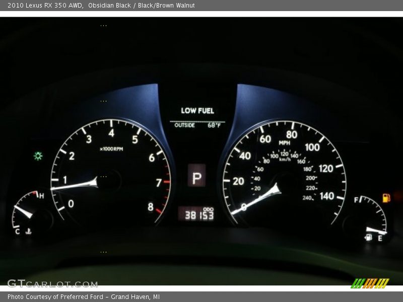 Obsidian Black / Black/Brown Walnut 2010 Lexus RX 350 AWD