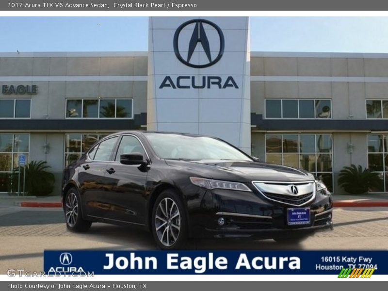 Crystal Black Pearl / Espresso 2017 Acura TLX V6 Advance Sedan
