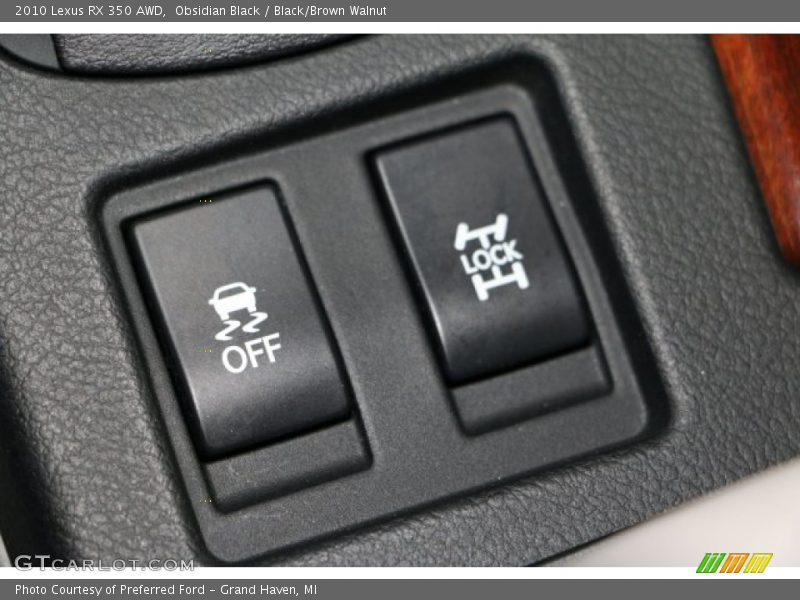 Obsidian Black / Black/Brown Walnut 2010 Lexus RX 350 AWD