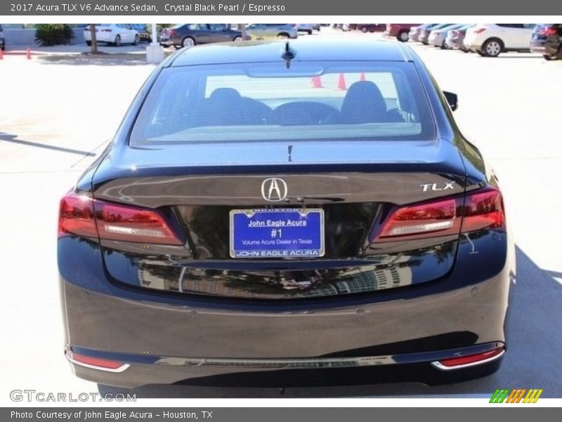 Crystal Black Pearl / Espresso 2017 Acura TLX V6 Advance Sedan