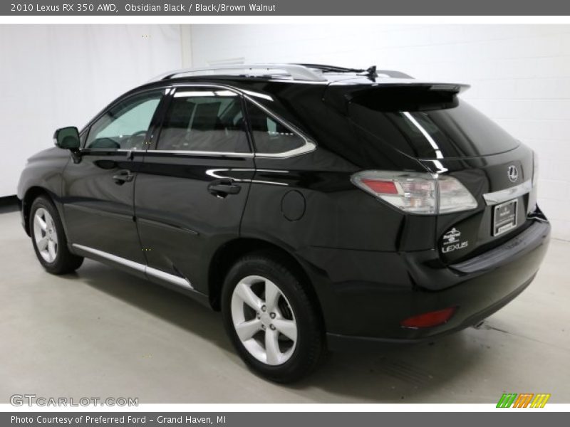 Obsidian Black / Black/Brown Walnut 2010 Lexus RX 350 AWD