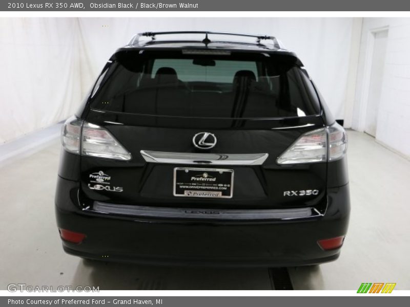 Obsidian Black / Black/Brown Walnut 2010 Lexus RX 350 AWD