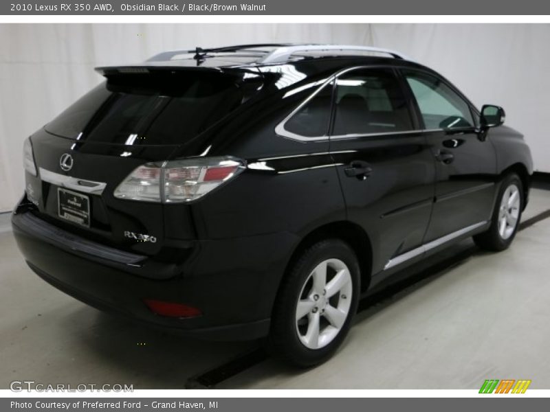 Obsidian Black / Black/Brown Walnut 2010 Lexus RX 350 AWD