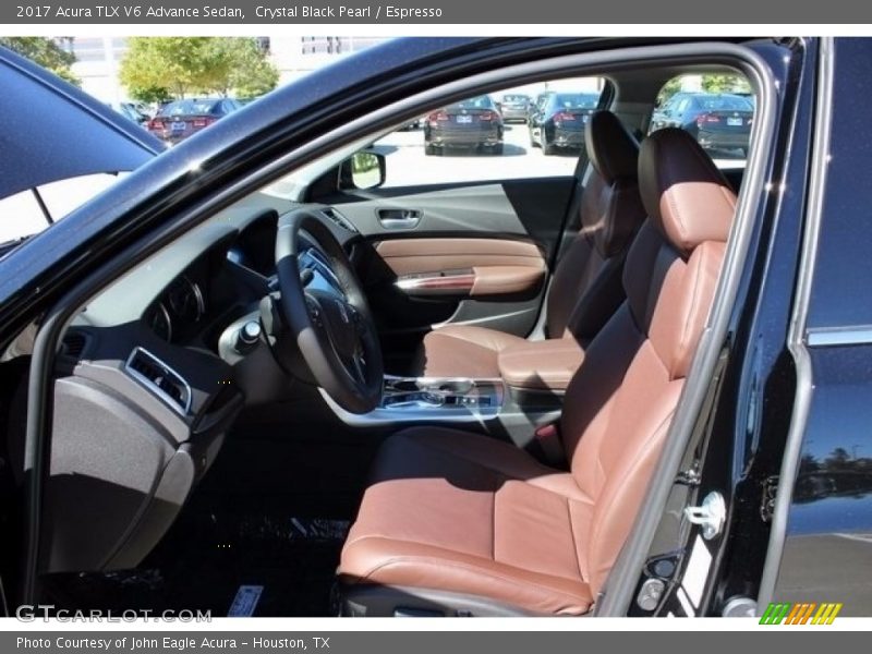 Crystal Black Pearl / Espresso 2017 Acura TLX V6 Advance Sedan