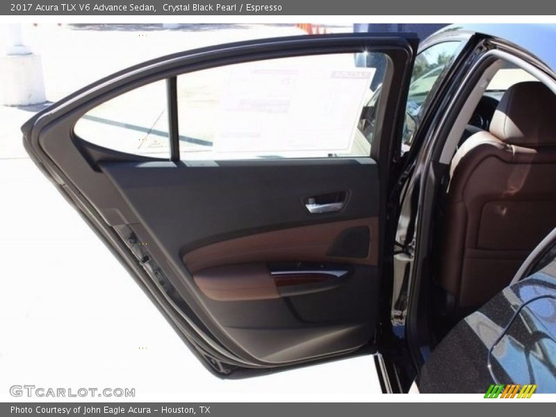 Crystal Black Pearl / Espresso 2017 Acura TLX V6 Advance Sedan