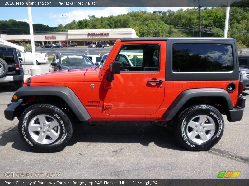 Firecracker Red / Black 2016 Jeep Wrangler Sport
