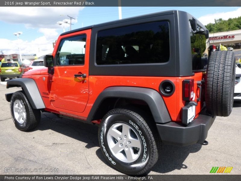 Firecracker Red / Black 2016 Jeep Wrangler Sport