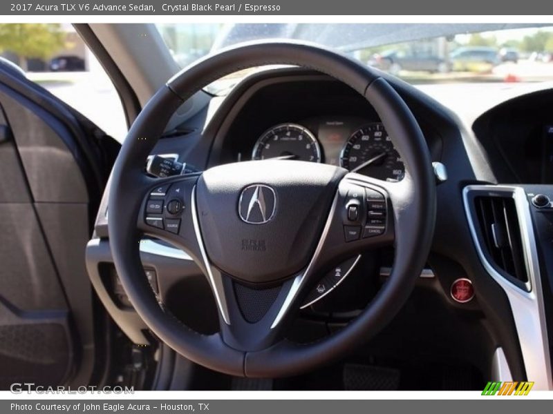 Crystal Black Pearl / Espresso 2017 Acura TLX V6 Advance Sedan