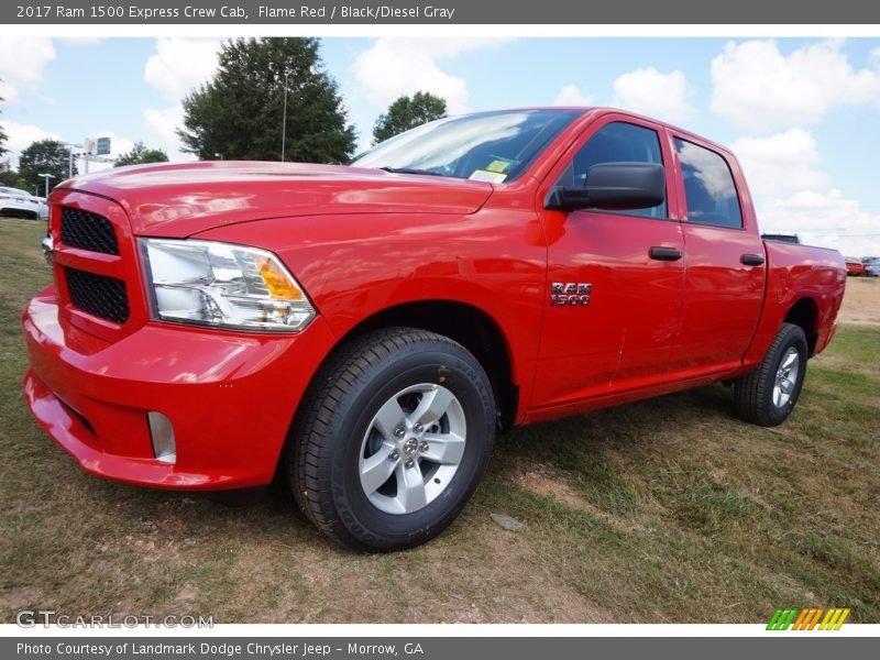 Flame Red / Black/Diesel Gray 2017 Ram 1500 Express Crew Cab