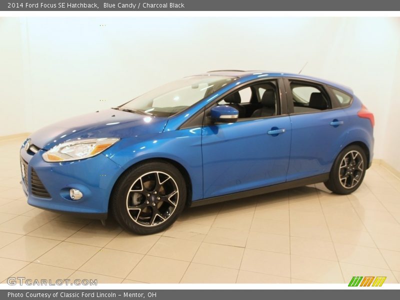 Blue Candy / Charcoal Black 2014 Ford Focus SE Hatchback