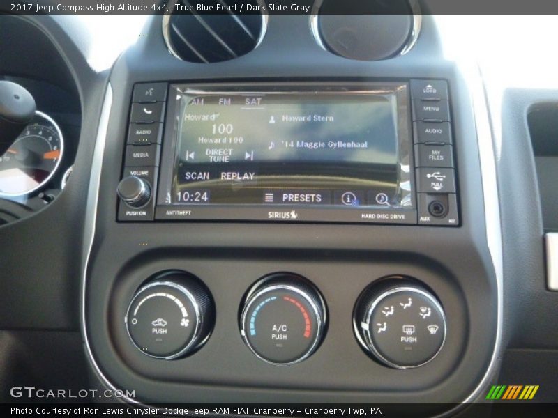 Controls of 2017 Compass High Altitude 4x4